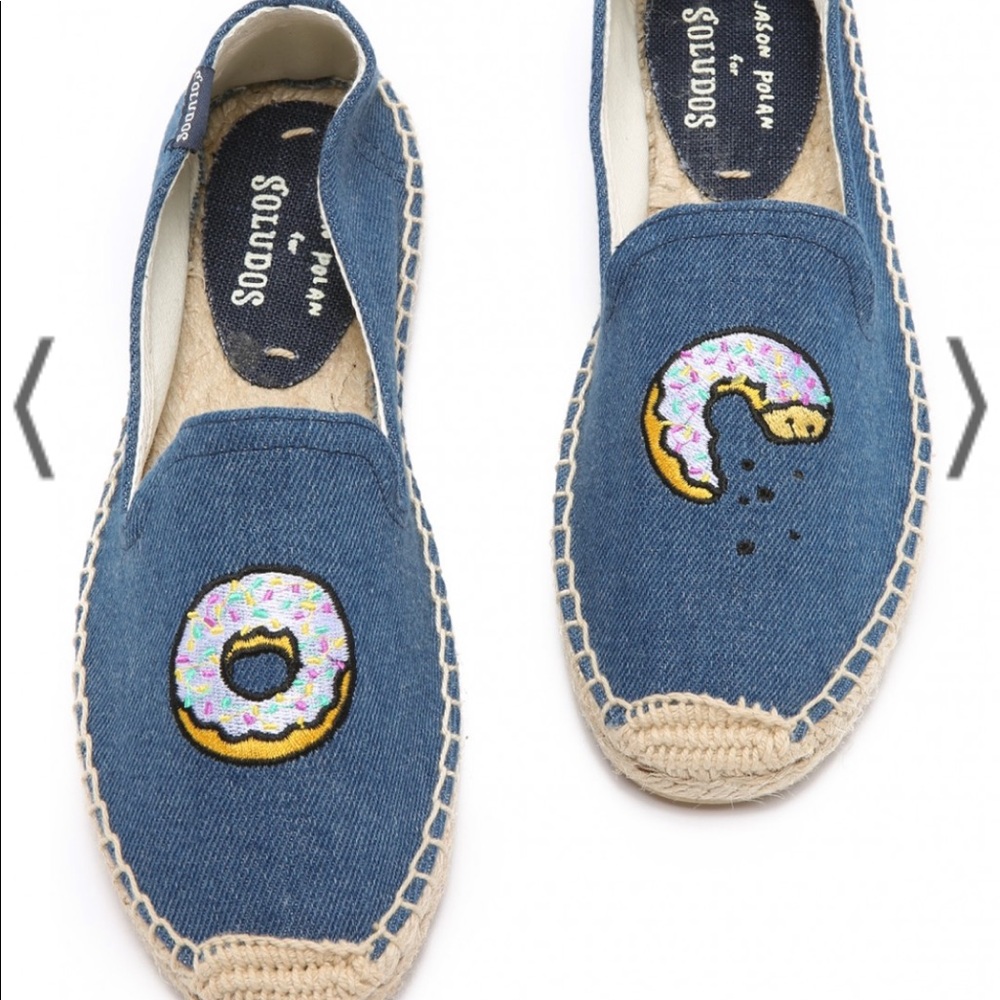 Soludos chambray donut espadrille slippers